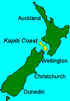 Map of Kapiti Coast, New Zealand